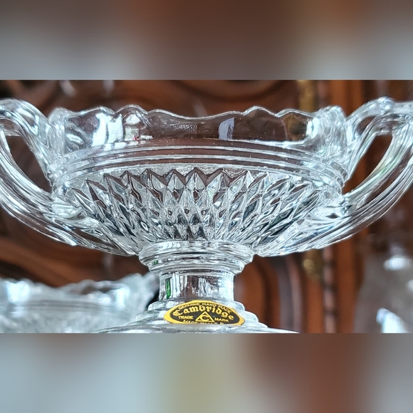 Vntg "Mount Vernon" 2 1/2" Oval Urn / Salt Dip / Cellar by Cambridge Ohio - Picture 5 of 11